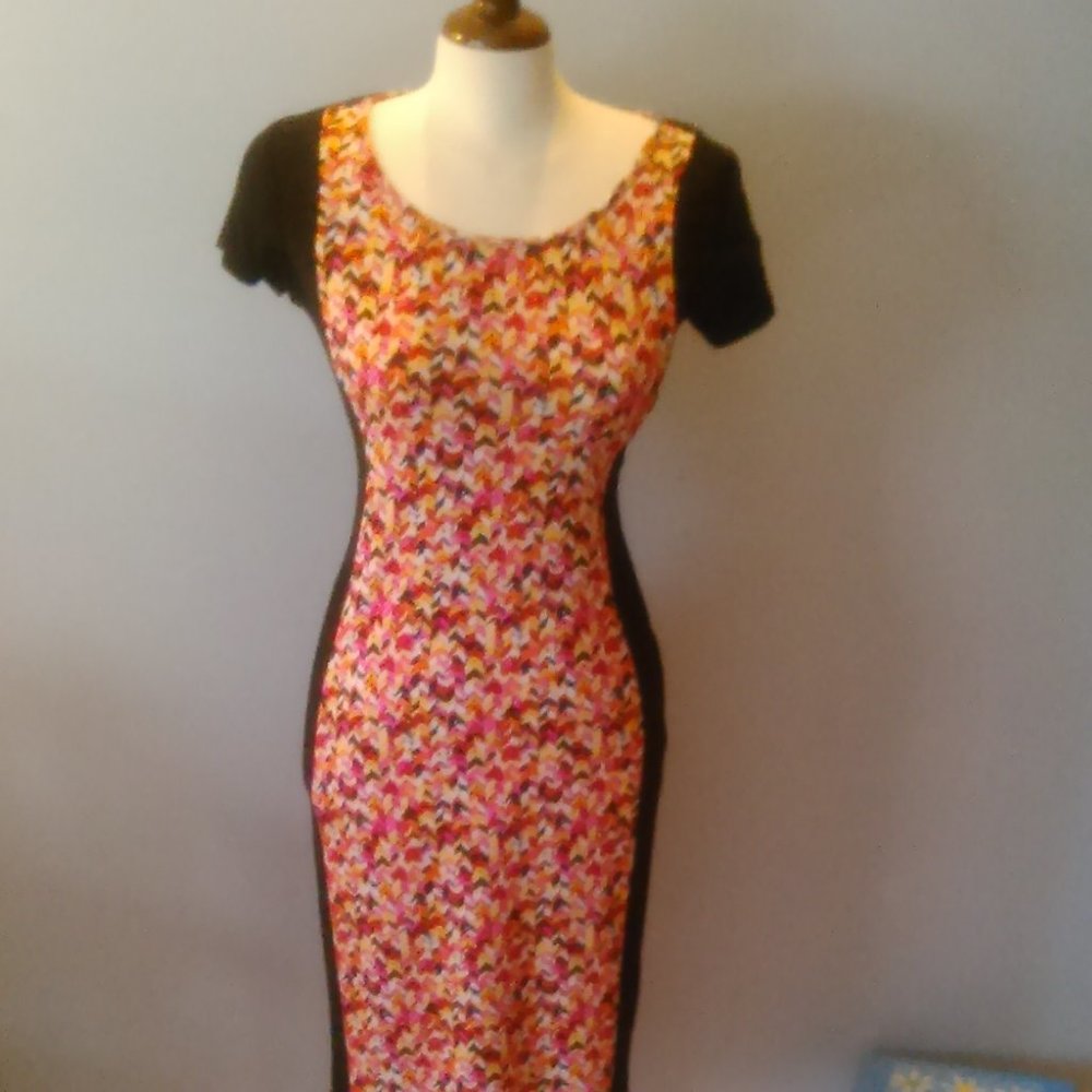 Black/Red/Pink/Orange confetti dress